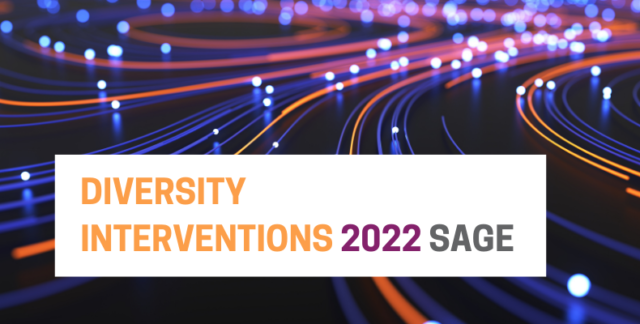 Diversity Interventions 2022 SAGE conference banner.